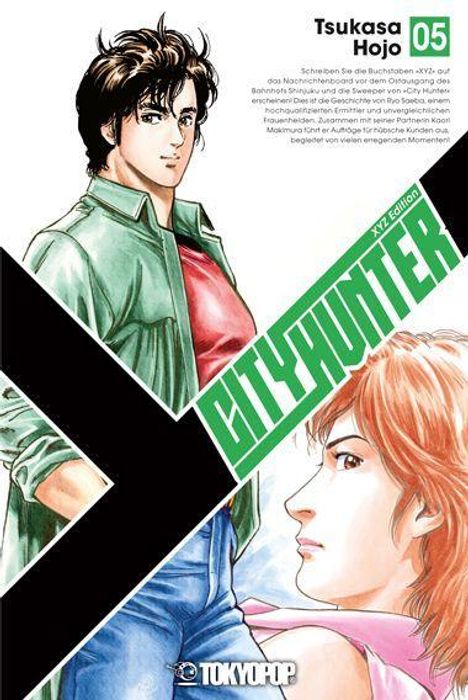 „City Hunter - XYZ Edition“; Tsukasa Hojo 05; Manga-Stil; zwei gezeichnete Personen im Vordergrund.