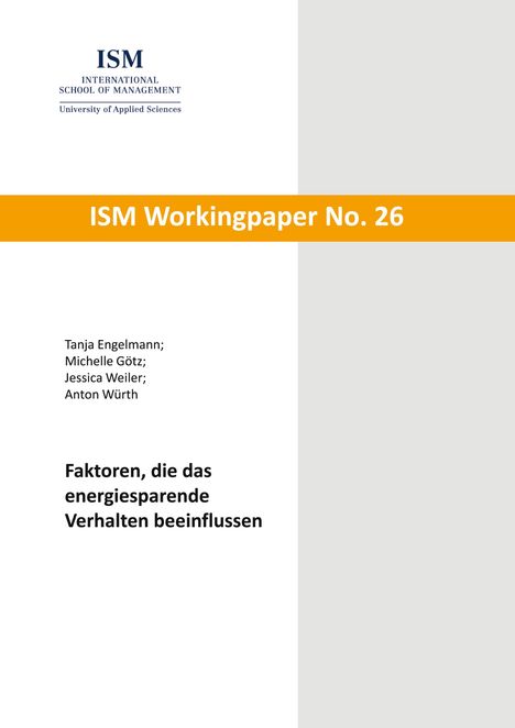 Tanja Engelmann: Faktoren, die das energiesparende Verhalten beeinflussen, Buch