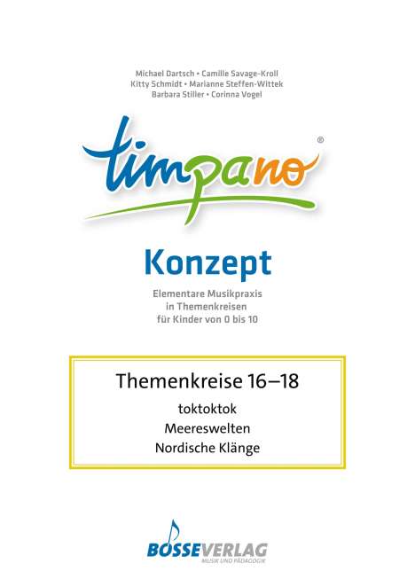 TIMPANO - Drei Themenkreise im Juni: toktoktok / Meereswelten / Nordische Klänge, Noten