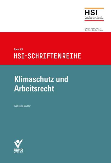 Wolfgang Däubler: Klimaschutz und Arbeitsrecht, Buch
