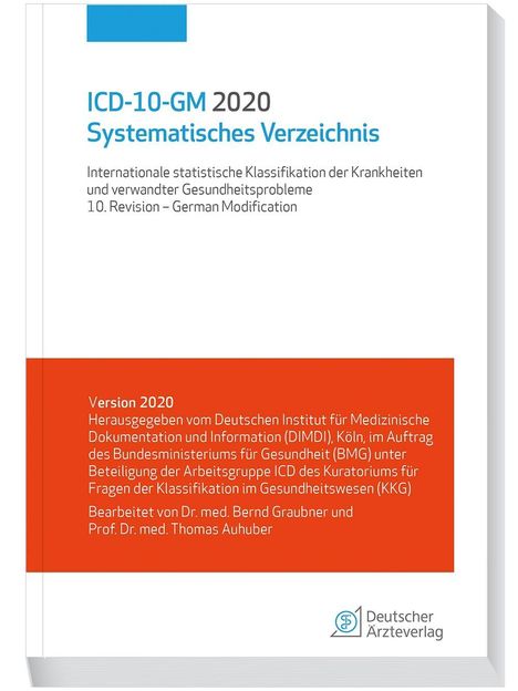 ICD-10-GM 2020 Systematisches Verzeichnis, Buch