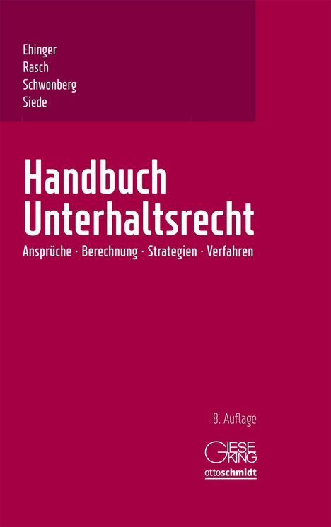 Uta Ehinger: Handbuch Unterhaltsrecht, Buch