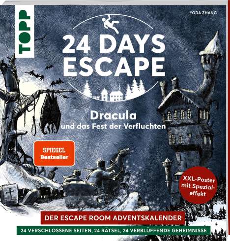 Yoda Zhang: 24 DAYS ESCAPE - Der Escape Room Adventskalender: Dracula und das Fest der Verfluchten. SPIEGEL Bestseller, Buch