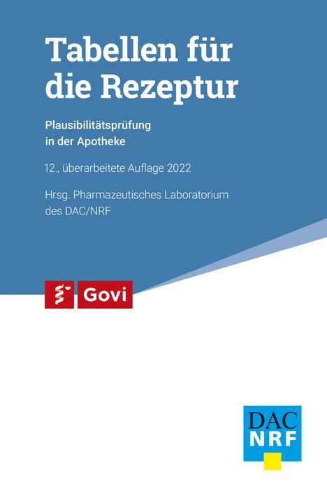 Tabellen für die Rezeptur, Buch