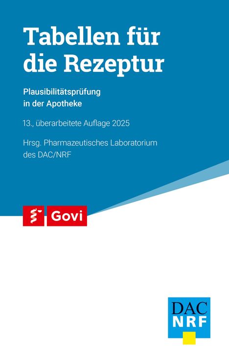 Tabellen für die Rezeptur, Buch