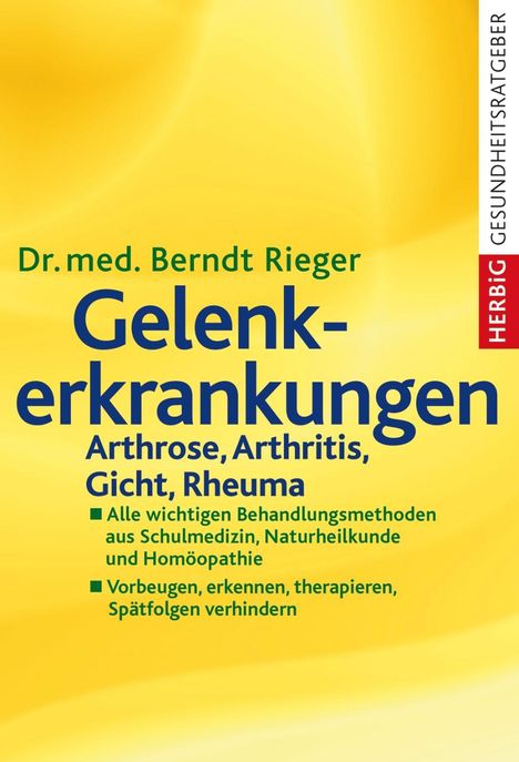 Berndt Rieger: Gelenkerkrankungen, Buch