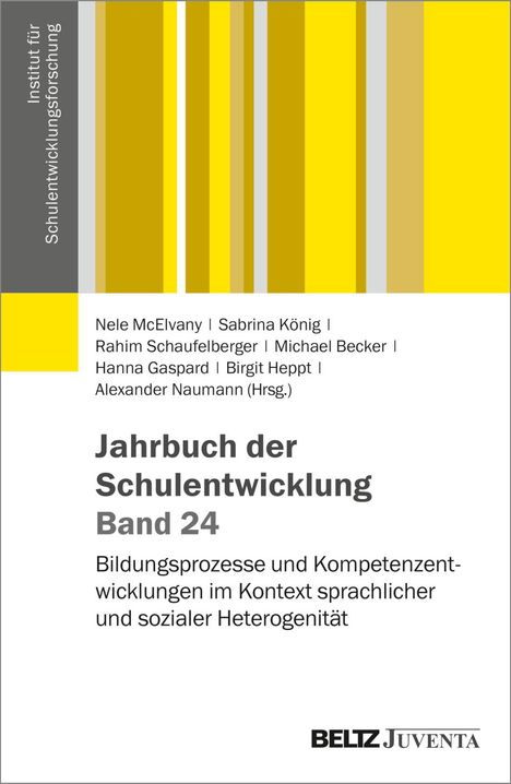 Jahrbuch der Schulentwicklung. Band 24, Buch