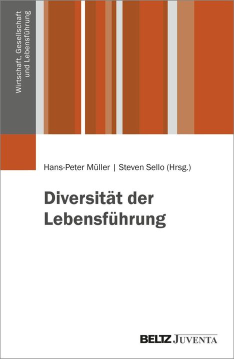Buchtitel: "Diversität der Lebensführung" von Hans-Peter Müller und Steven Sello. Rechtecke in Braun- und Grautönen.
