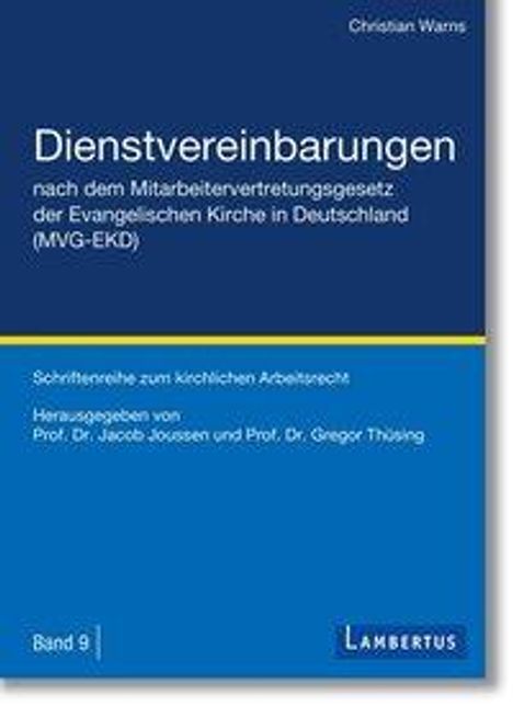 Christian Warns: Warns, C: Dienstvereinbarungen/Mitarbeitervertretungsgesetz, Buch