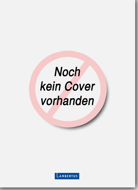 Text in einem roten Kreis: "Noch kein Cover vorhanden". Darunter ein kleines blaues Rechteck mit "Lambertus".
