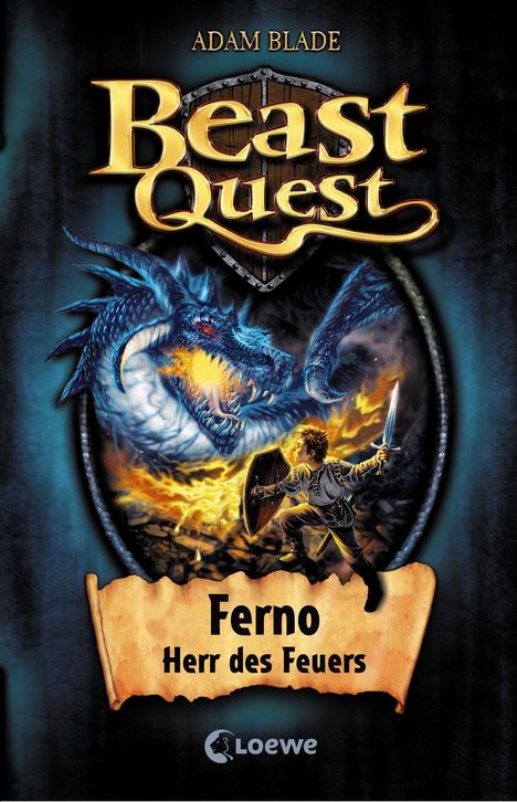 Adam Blade: Beast Quest 01. Ferno, Herr des Feuers, Buch