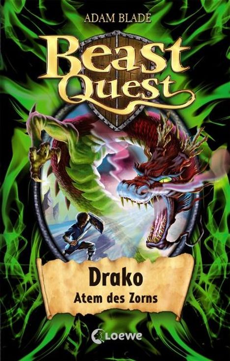 Adam Blade: Beast Quest 23. Drako, Atem des Zorns, Buch