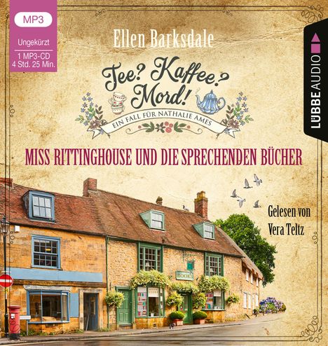 Ellen Barksdale: Tee? Kaffee? Mord! - Miss Rittinghouse und die sprechenden Bücher, MP3-CD