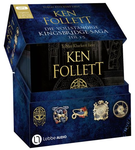 Ken Follett (geb. 1949): Die vollständige Kingsbridge-Saga, 25 MP3-CDs