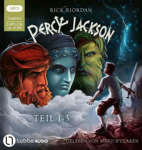 Rick Riordan: Percy Jackson - Teil 1-3, 6 MP3-CDs