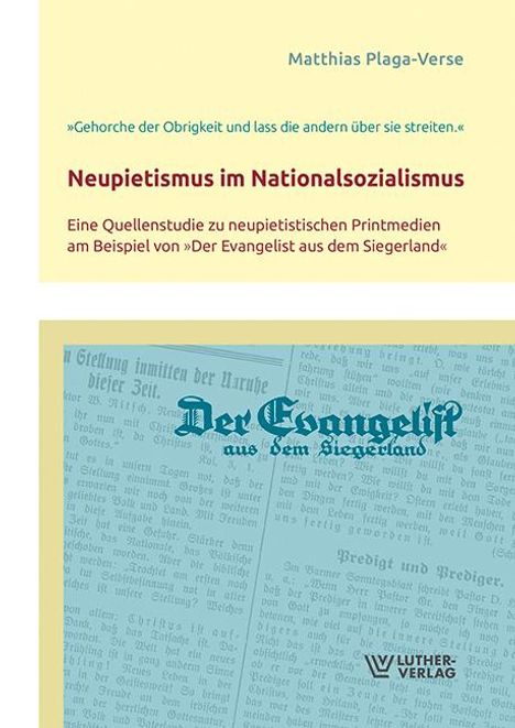 Matthias Plaga-Verse: Neupietismus im Nationalsozialismus, Buch