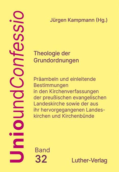 Jürgen Kampmann: Theologie der Grundordnungen, Buch