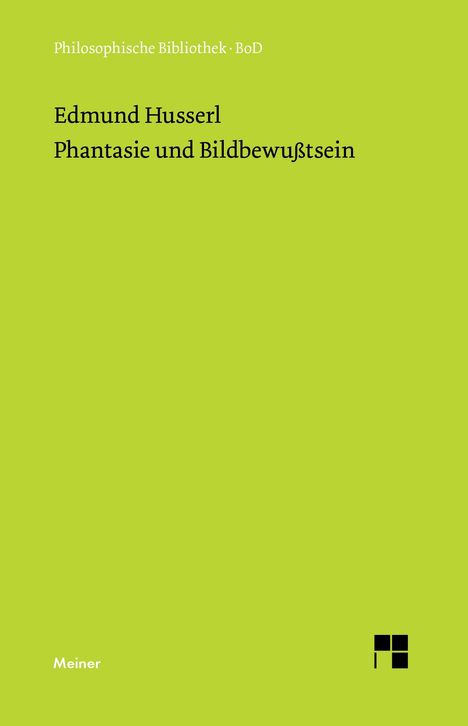 Edmund Husserl: Phantasie und Bildbewußtsein, Buch