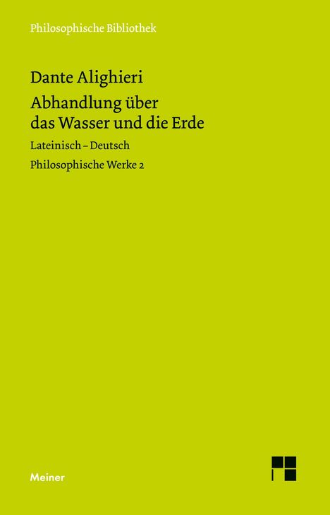 Dante Alighieri: Abhandlung über das Wasser und die Erde, Buch