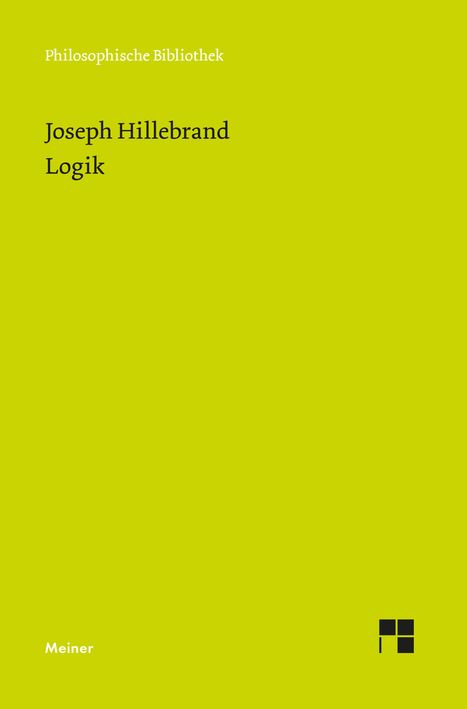 Joseph Hillebrand: Logik, Buch