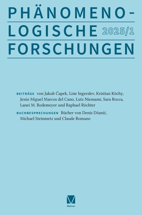 Phänomenologische Forschungen 2025-1, Buch