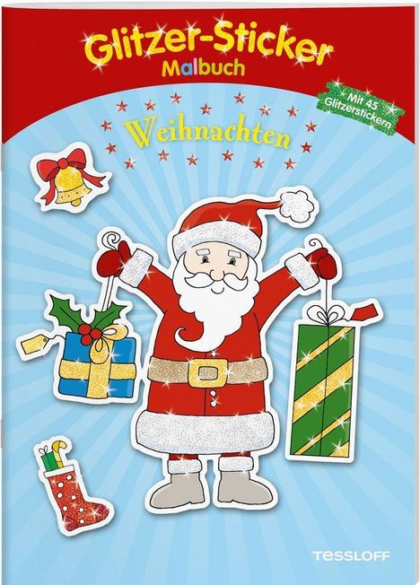 Glitzer-Sticker Malbuch Weihnachten, Buch