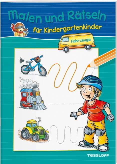 Malen und Rätseln für Kindergartenkinder. Fahrzeuge, Buch