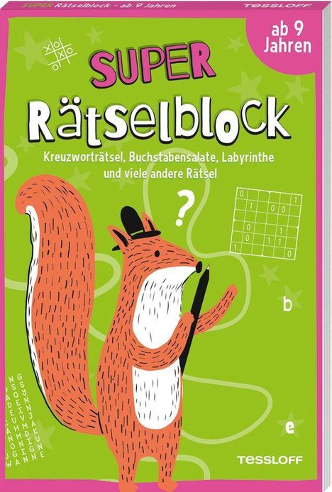 Stefan Heine: Super Rätselblock ab 9 Jahren.Kreuzworträtsel, Buchstabensalate, Labyrinthe und viele andere Rätsel, Buch