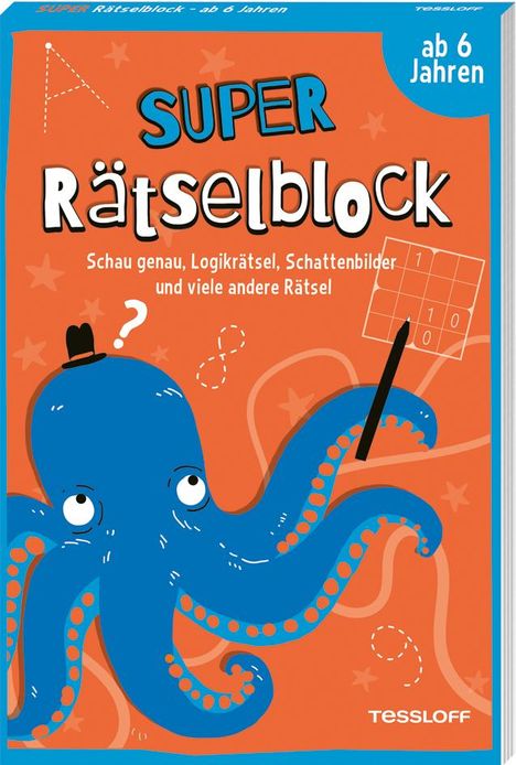 Presse Service Stefan Heine: Super Rätselblock ab 6 Jahren. Schau genau, Logikrätsel, Schattenbilder und viele andere Rätsel, Buch