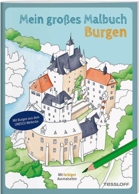 Bianca Linster: Mein großes Malbuch. Burgen, Buch