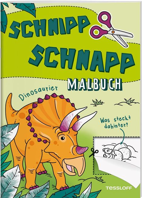 Schnipp Schnapp Malbuch. Dinosaurier. Was steckt dahinter?, Buch