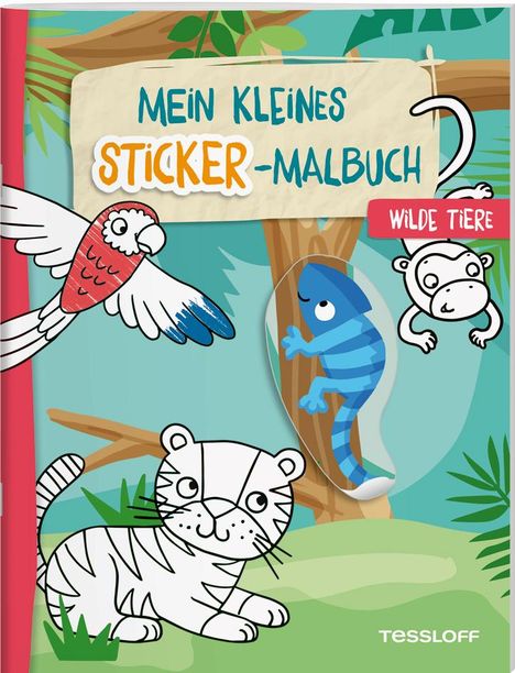 Mein kleines Sticker-Malbuch. Wilde Tiere, Buch