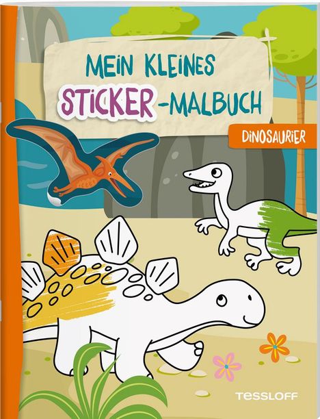 Mein kleines Sticker-Malbuch. Dinosaurier, Buch