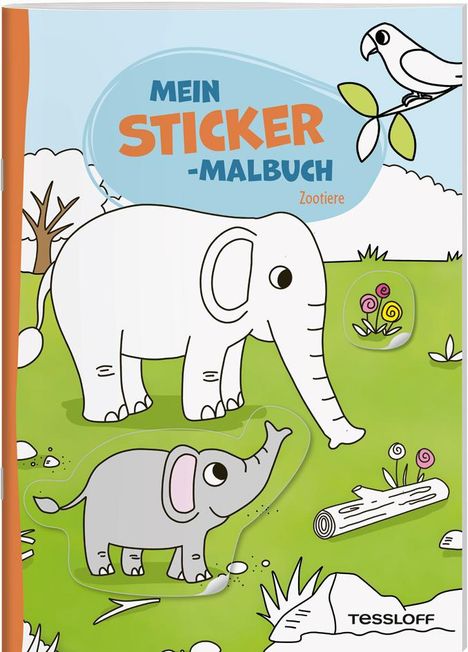 Mein Sticker-Malbuch. Zootiere, Buch