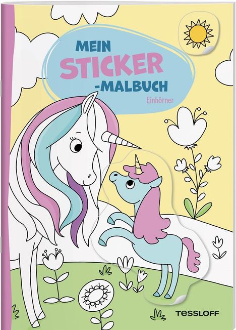 Mein Sticker-Malbuch. Einhörner, Buch