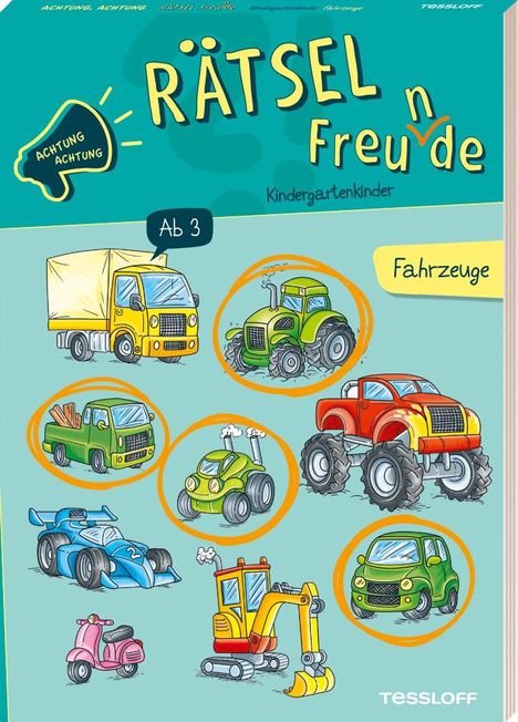 Achtung Achtung Rätselfreu(n)de. Kindergartenkinder. Fahrzeuge, Buch