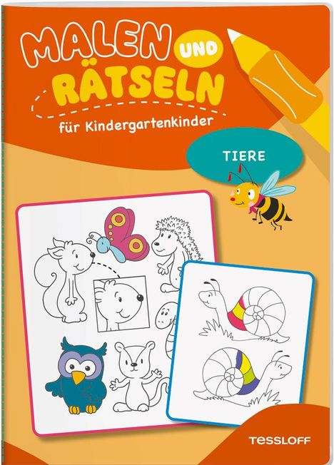 Malen und Rätseln für Kindergartenkinder. Tiere, Buch