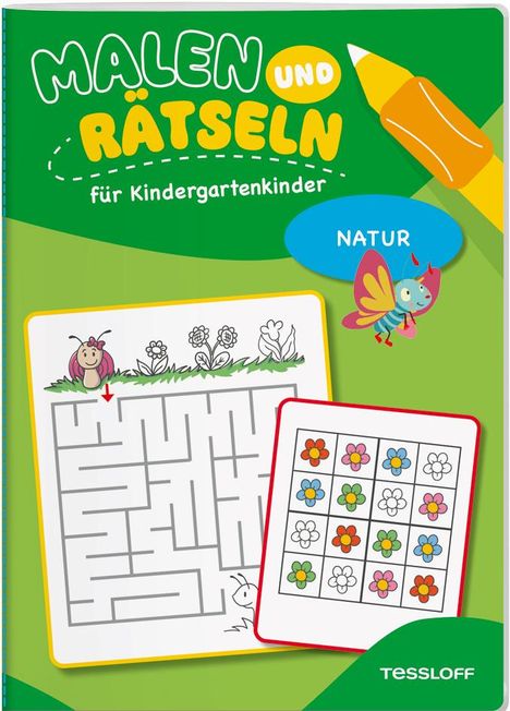 Malen und Rätseln für Kindergartenkinder. Natur, Buch