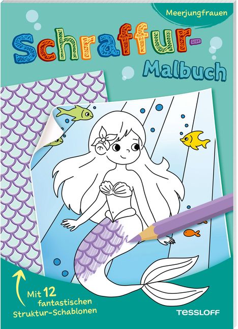 Schraffur-Malbuch. Meerjungfrauen, Buch