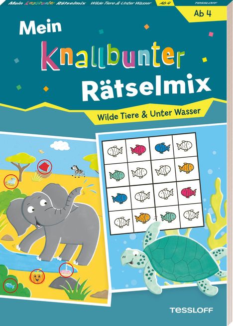Mein knallbunter Rätselmix. Wilde Tiere & Unter Wasser, Buch