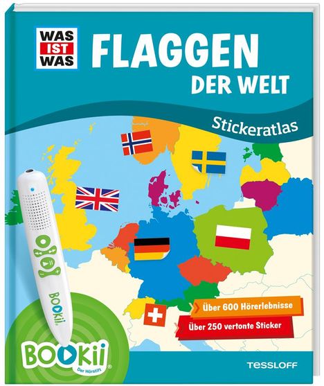 Manfred Baur: BOOKii® WAS IST WAS Stickeratlas Flaggen der Welt., Buch