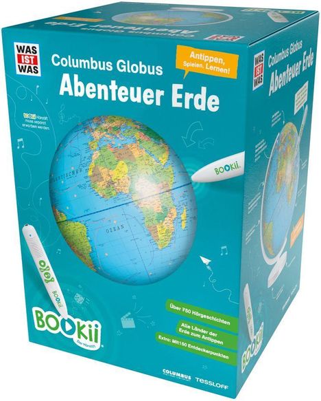Manfred Baur: BOOKii WAS IST WAS Columbus Globus "Abenteuer Erde". Ohne Hörstift, Diverse
