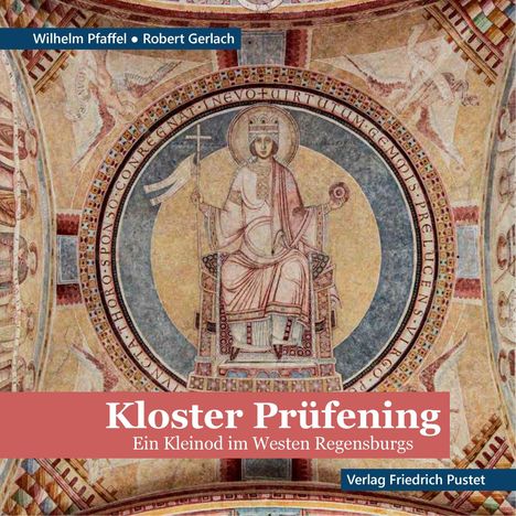 "Kloster Prüfening. Ein Kleinod im Westen Regensburgs." Ein Fresko mit einer sitzenden Figur in einem kunstvoll bemalten Raum.