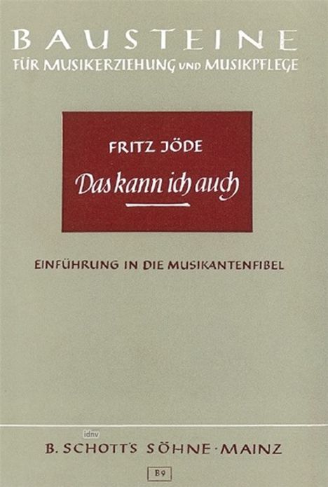 Fritz Jöde: Das kann ich auch, Noten