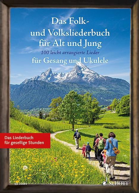 Das Folk- und Volksliederbuch für Alt und Jung. Gesang und Ukulele Liederbuch, Buch