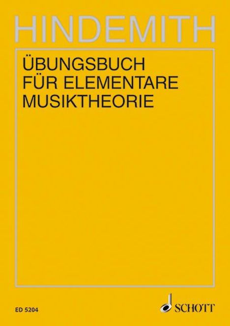 Paul Hindemith (1895-1963): Übungsbuch für elementare Musiktheorie, Buch