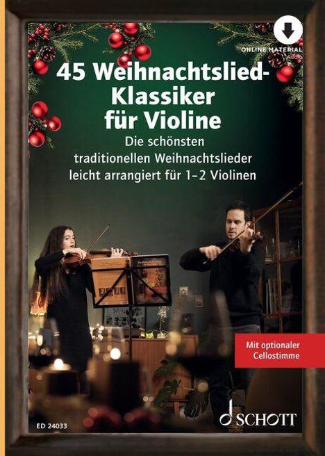 45 Weihnachtslied-Klassiker für Violine, Buch