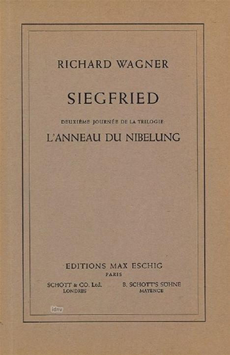 Richard Wagner: Wagner, R: Siegfried, Noten