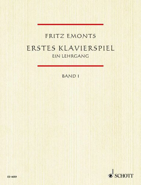 Erstes Klavierspiel, Noten