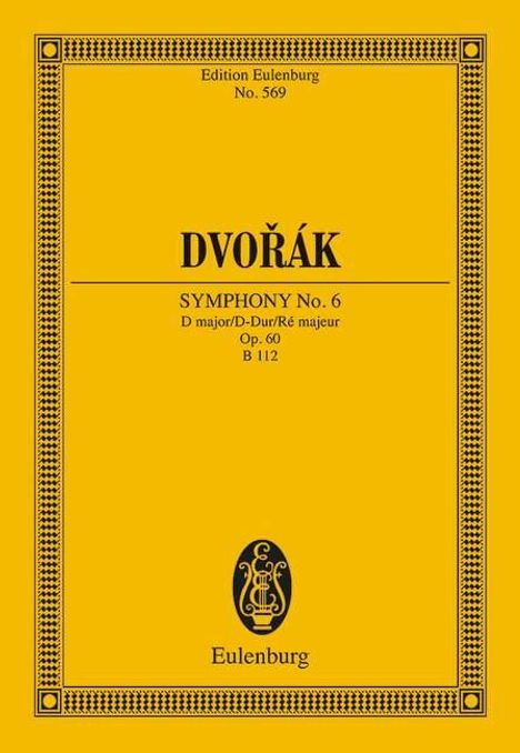 Antonin Dvorak: Sinfonie Nr. 6 D-Dur, Noten